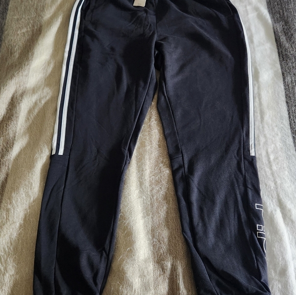 Adidas -Stripes fleece linear pants Men's black/white Size L - Main Image